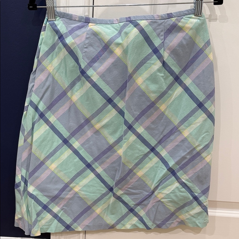 GAP Plaid Skirt in Pastel Blue and Green - Picture 8 of 8